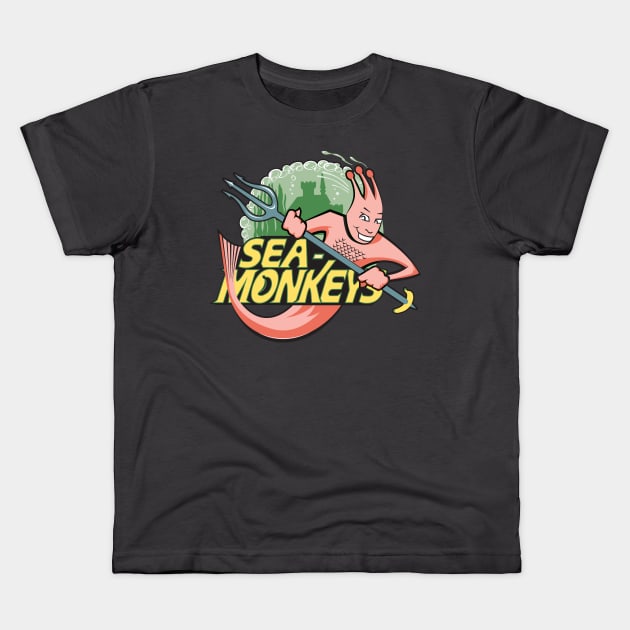 Sea Monkeys! Kids T-Shirt by stevethomasart